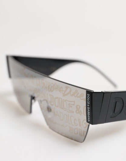 Dolce & Gabbana Black Metal Frame DNA Graffiti DG2233 Eyewear Sunglasses