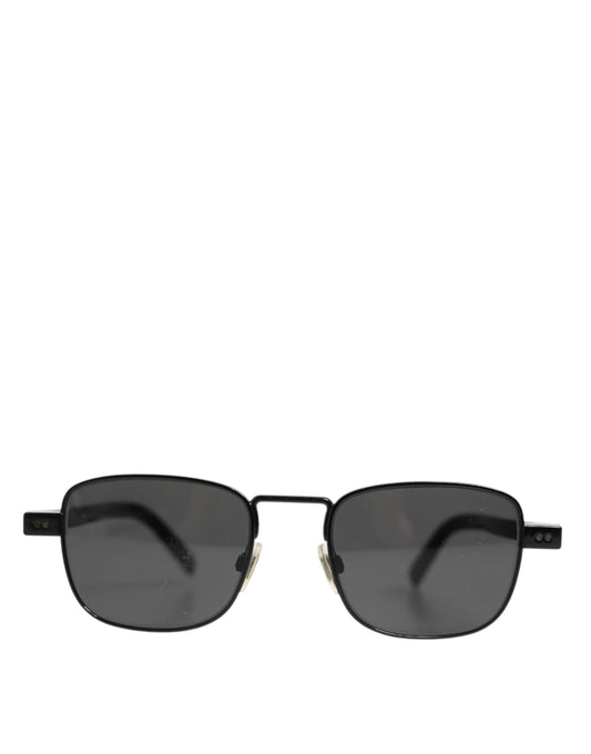 Dolce & Gabbana Black Metal Frame Square Lenses DG2222 Eyewear Sunglasses