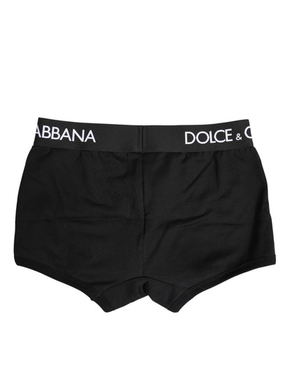 Dolce & Gabbana Black Cotton Stretch Regular Boxer Underwear