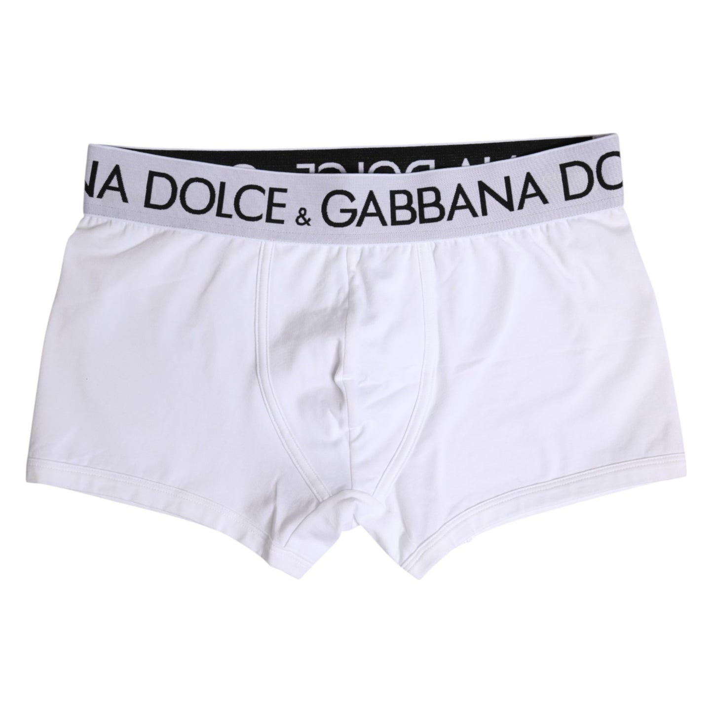 Dolce & Gabbana White Cotton Stretch Regular Boxer Underwear