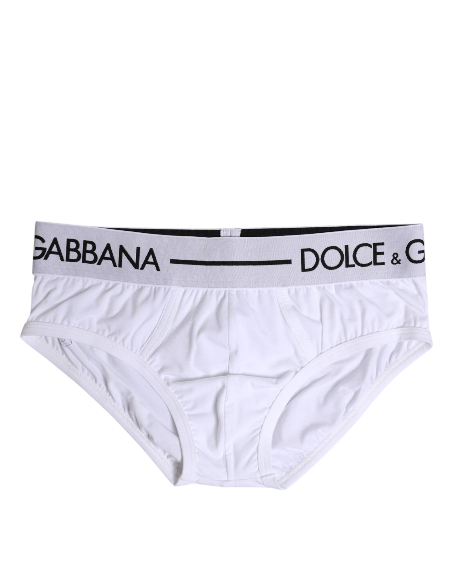 Dolce & Gabbana White Cotton Stretch Regular Brief Underwear