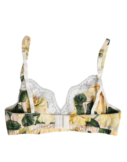 Dolce & Gabbana Multicolor Floral Print Non Wire Bra Underwear