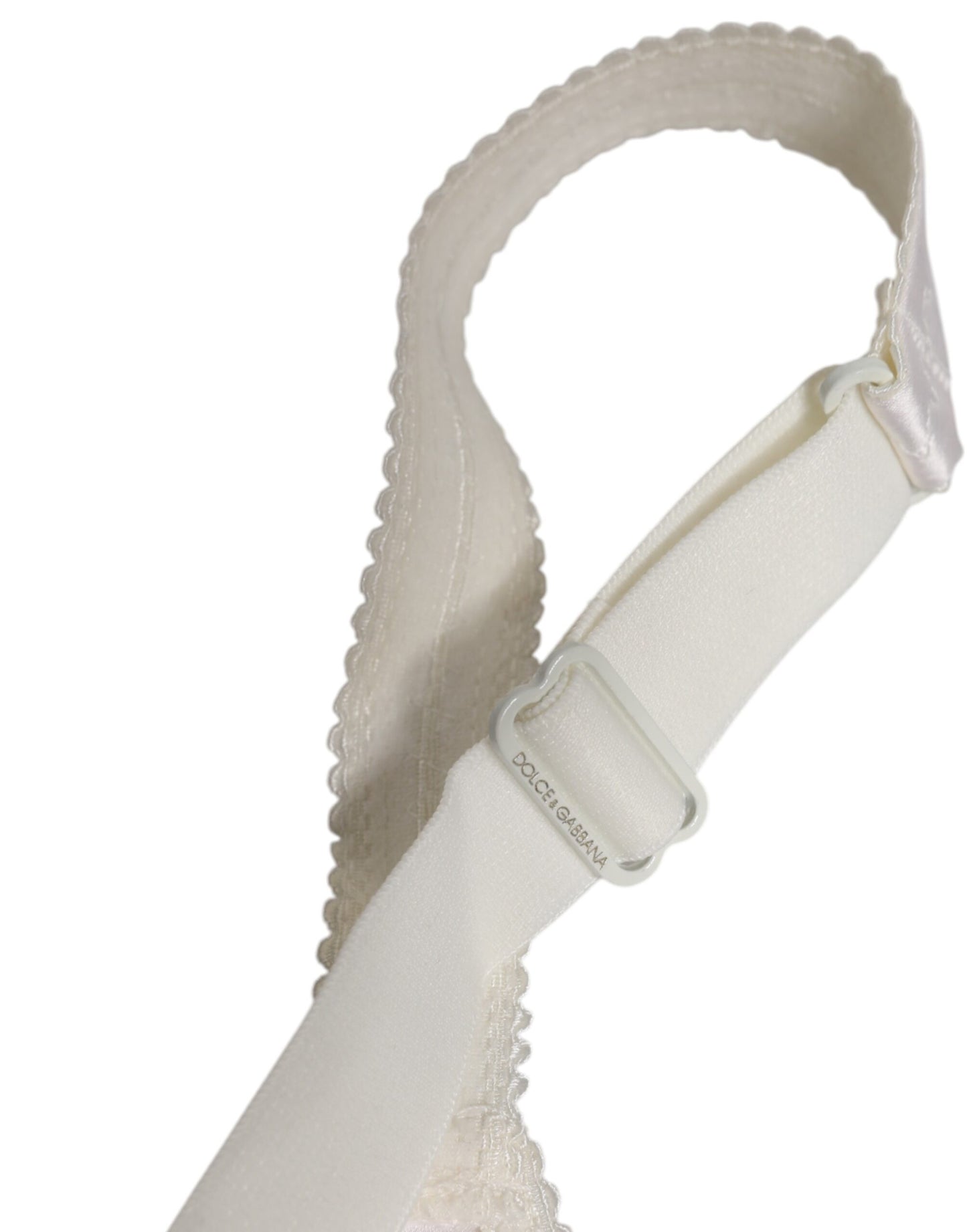Dolce & Gabbana White Silk Balconette Non Wire Bra Underwear