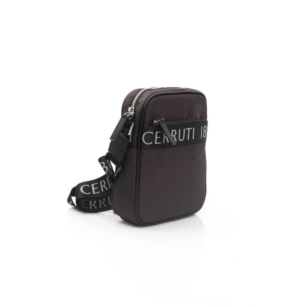 Bolso bandolera de nailon marrón