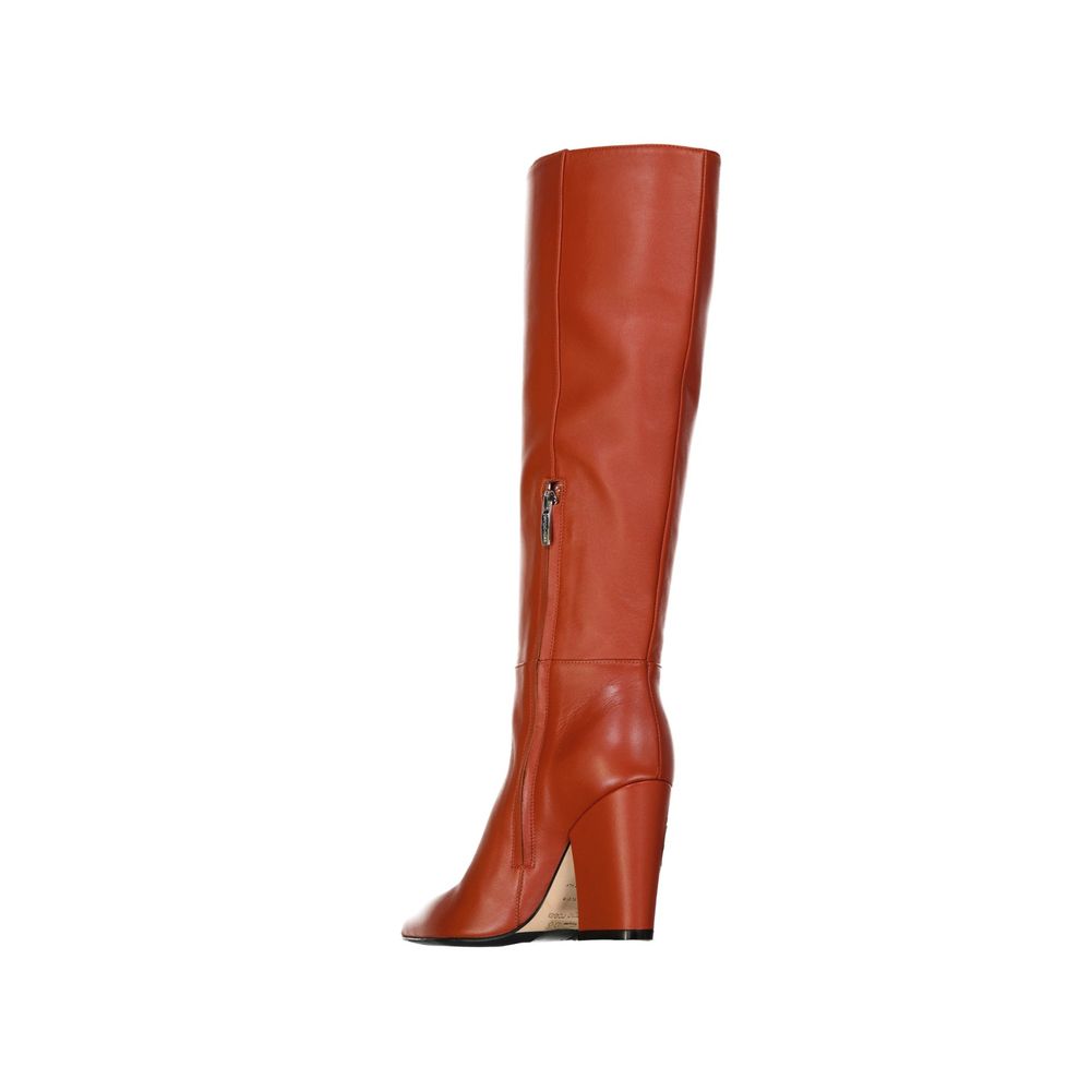 Sergio Rossi Leather Heel Boots