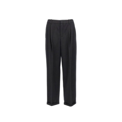 Saint Laurent Cashmere And Wool Flannel 90'S Striped Pants