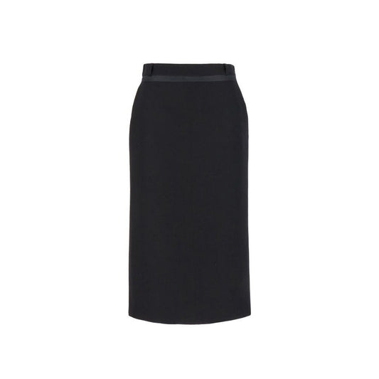 Fendi Virgin Wool Grain De Poud Skirt
