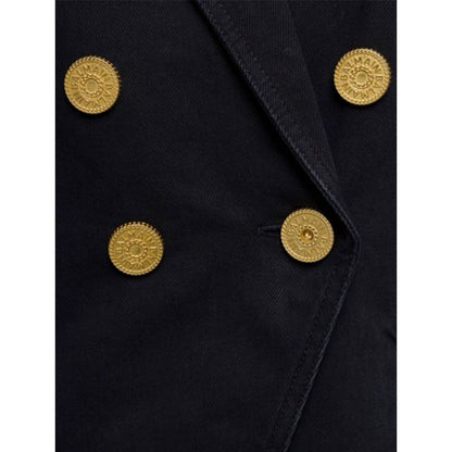 Balmain Double-Breasted Denim Blazer