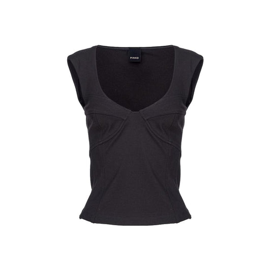 PINKO Black Viscose Tops & T-Shirt