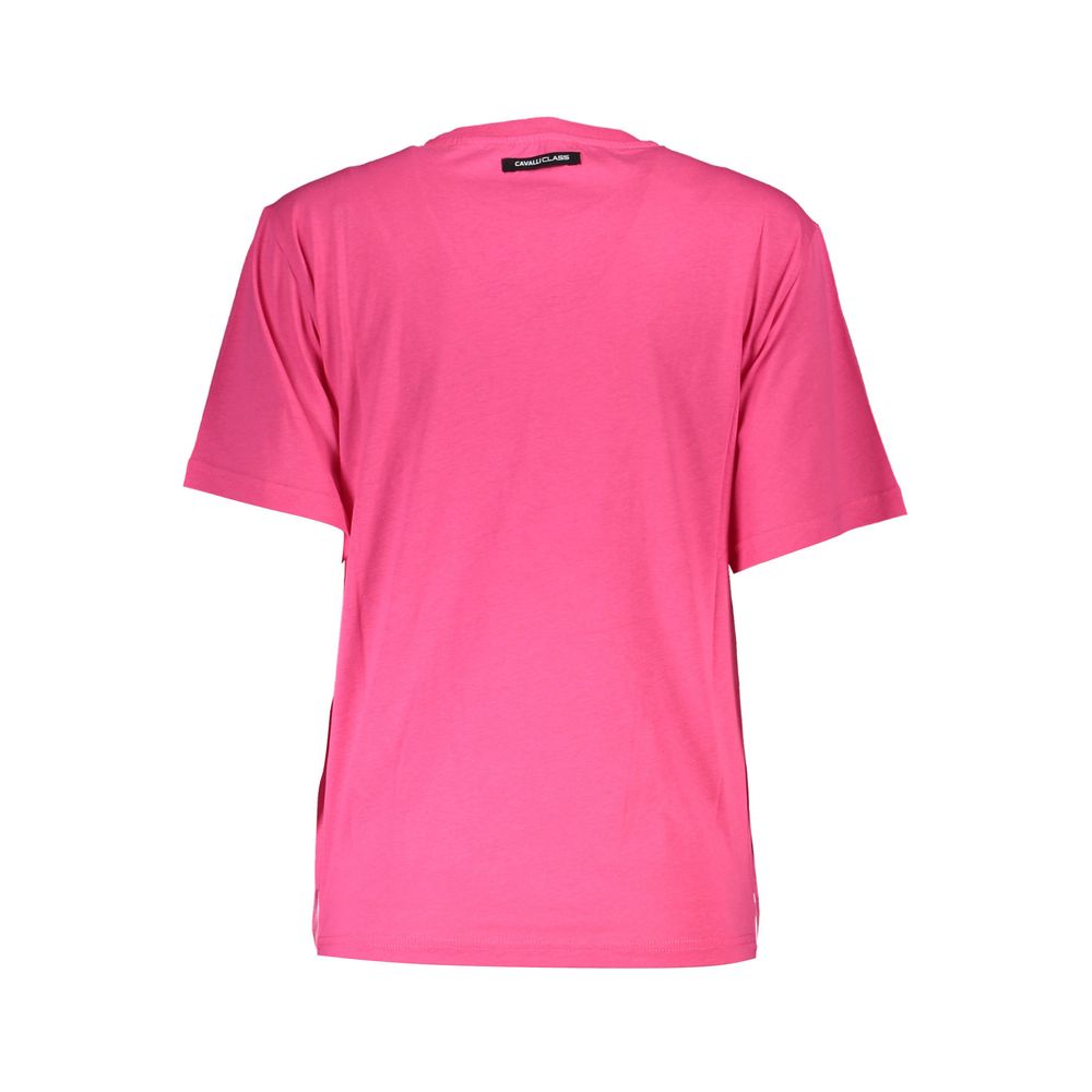 Cavalli Class Pink Cotton Tops & T-Shirt