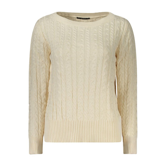 Guess Jeans White Cotton Sweater