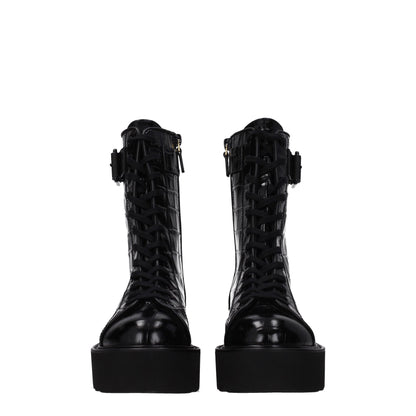 Stuart Weitzman Black Leather Ankle