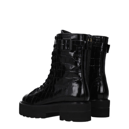 Stuart Weitzman Black Leather Ankle