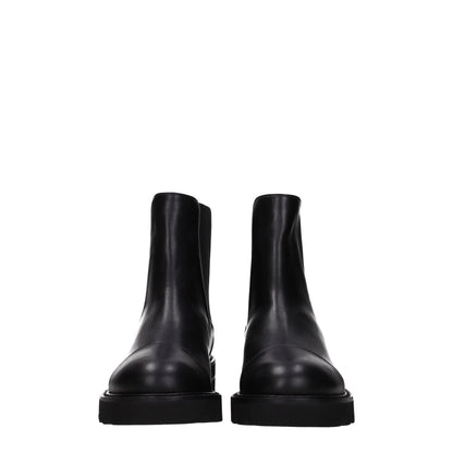 Stuart Weitzman Black Leather Ankle