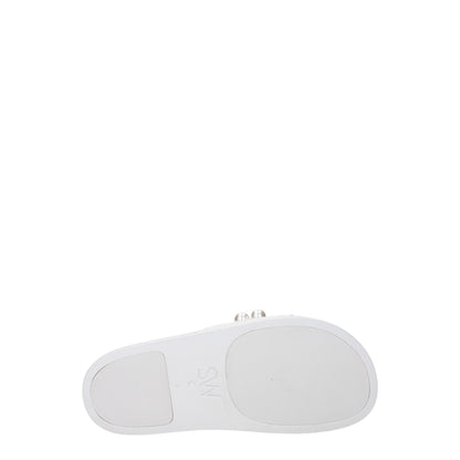 Stuart Weitzman White Leather Slipper