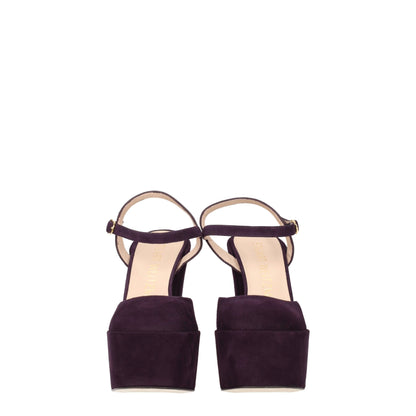 Stuart Weitzman Purple Leather Sandal
