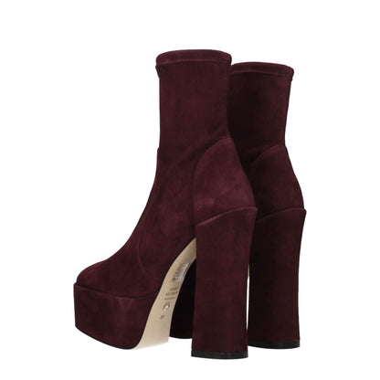 Stuart Weitzman Purple Leather Ankle