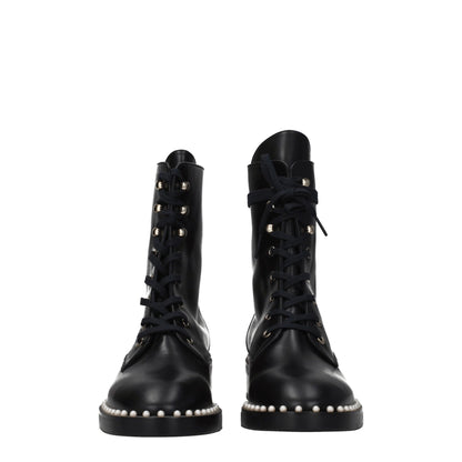 Stuart Weitzman Black Leather Ankle