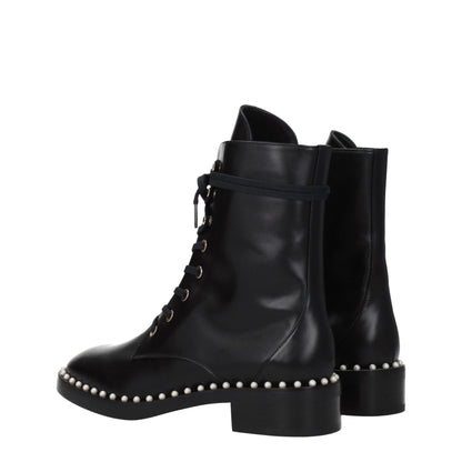Stuart Weitzman Black Leather Ankle