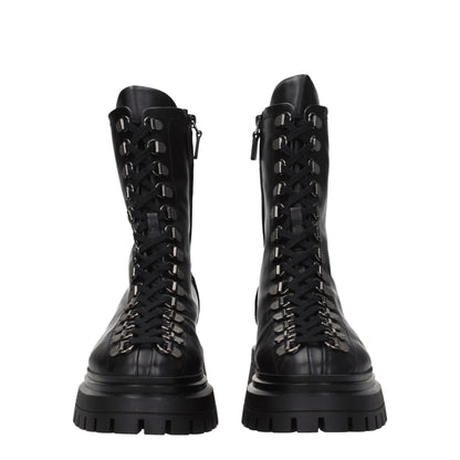 Stuart Weitzman Black Leather Ankle