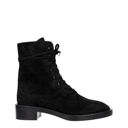 Stuart Weitzman Black Leather Ankle