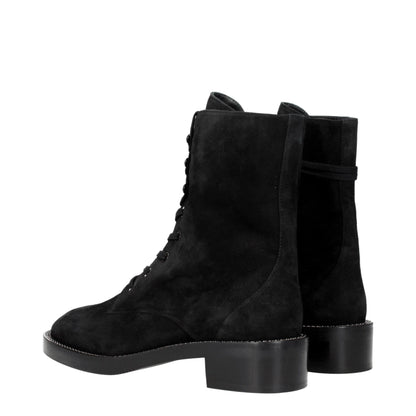 Stuart Weitzman Black Leather Ankle