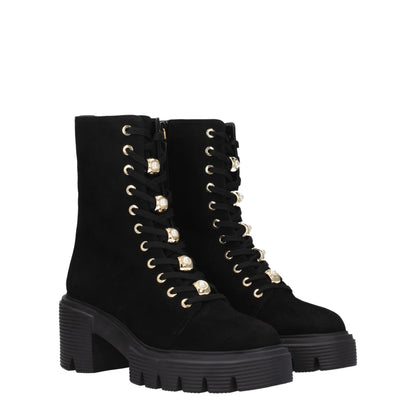 Stuart Weitzman Black Leather Ankle
