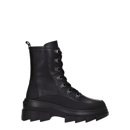 Stuart Weitzman Black Leather Ankle