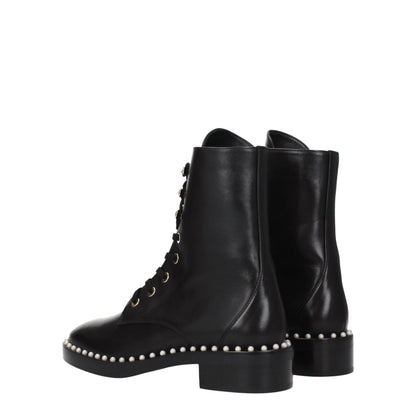 Stuart Weitzman Black Leather Ankle