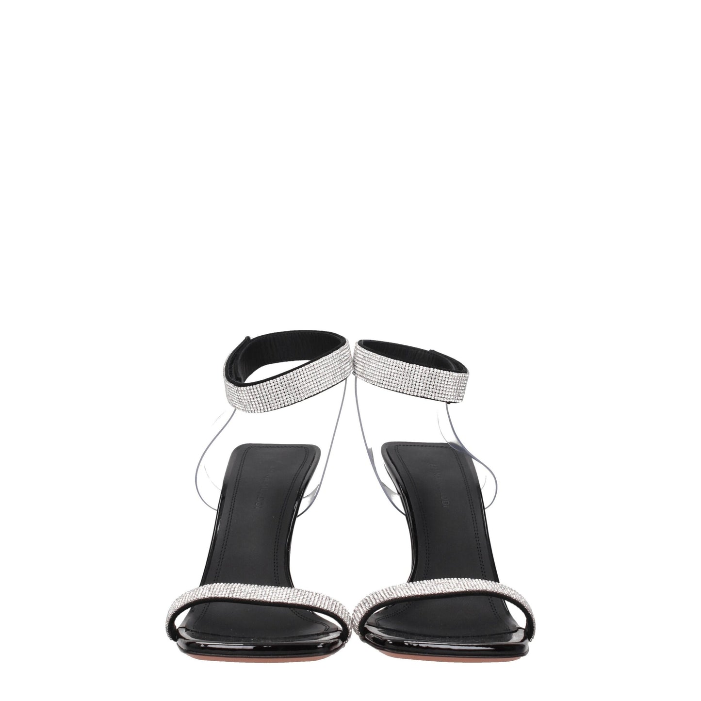 Amina Muaddi Black Crystals Sandal