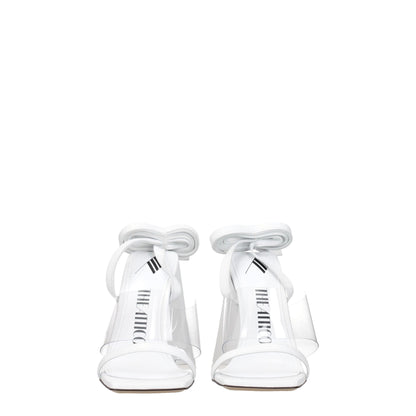 The Attico White Leather Sandal