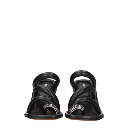 Ambush Black Leather Sandal
