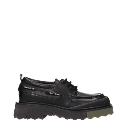 Off-White Black Leather Oxfords And Derby