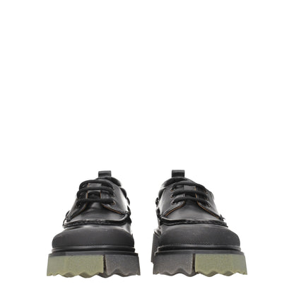 Off-White Black Leather Oxfords And Derby
