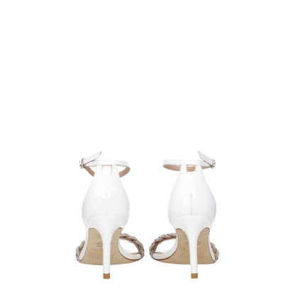 Stuart Weitzman White Leather Sandal