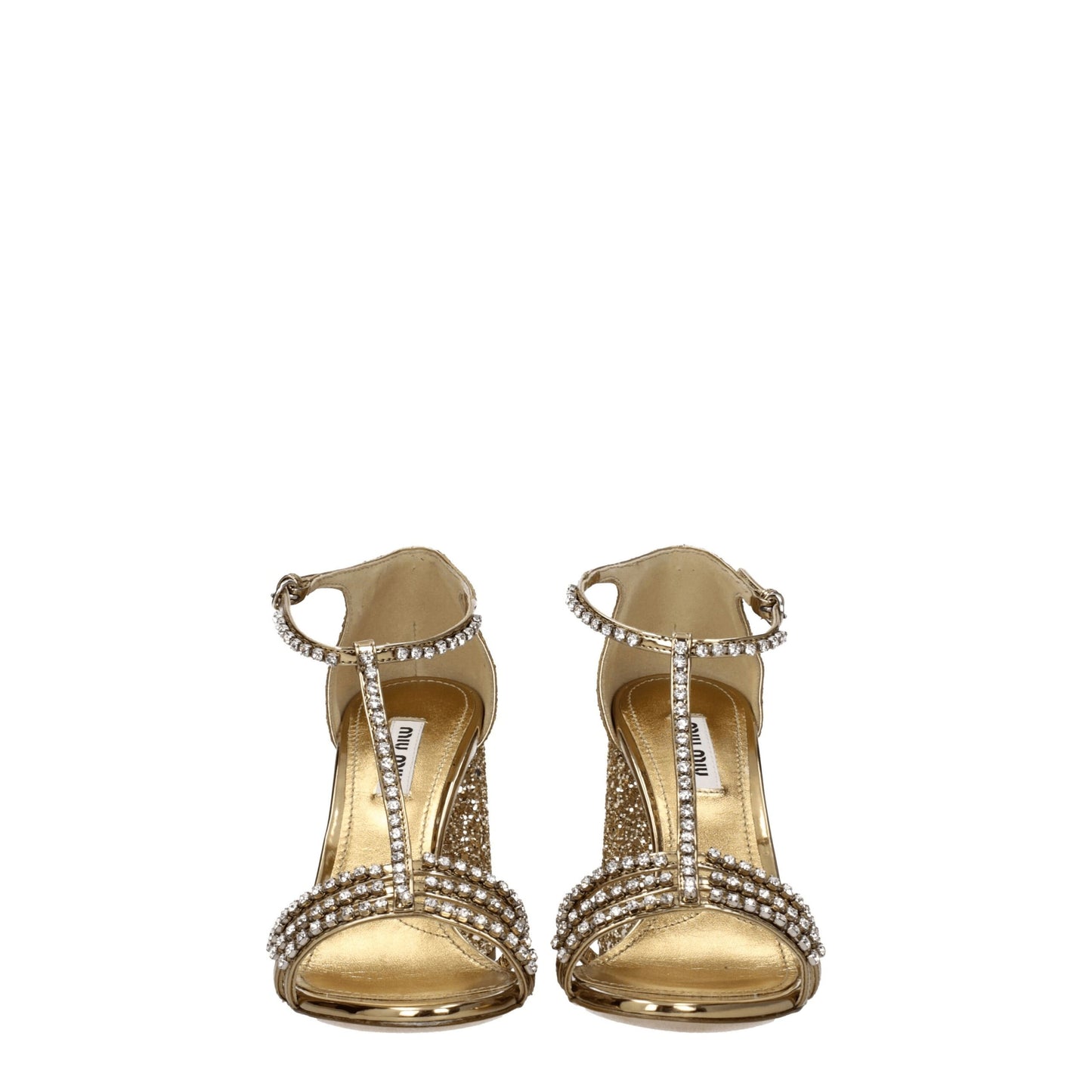 Miu Miu Gold Plastic Sandal
