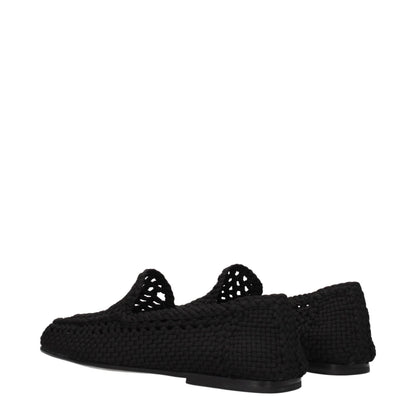 Dolce & Gabbana Black Fabric Loafer