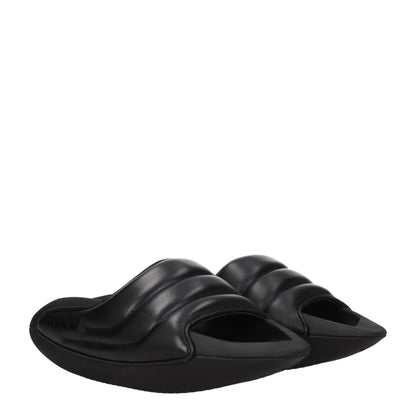 Balmain Black Leather Slipper