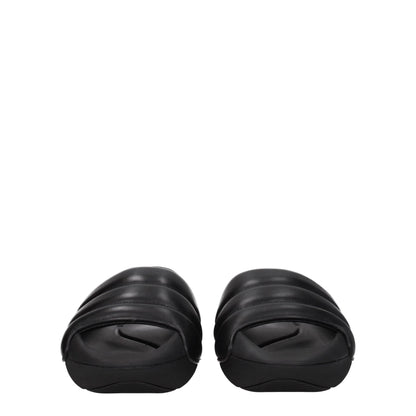 Balmain Black Leather Slipper