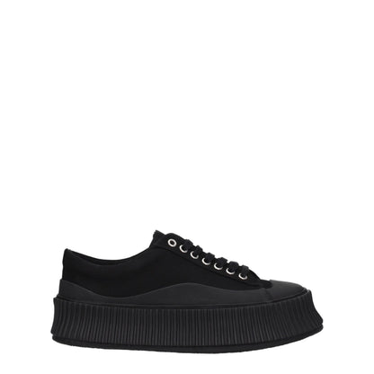 Jil Sander Black Fabric Sneakers