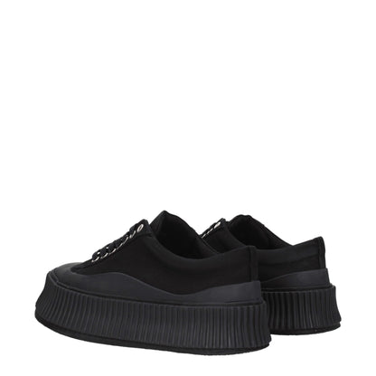 Jil Sander Black Fabric Sneakers