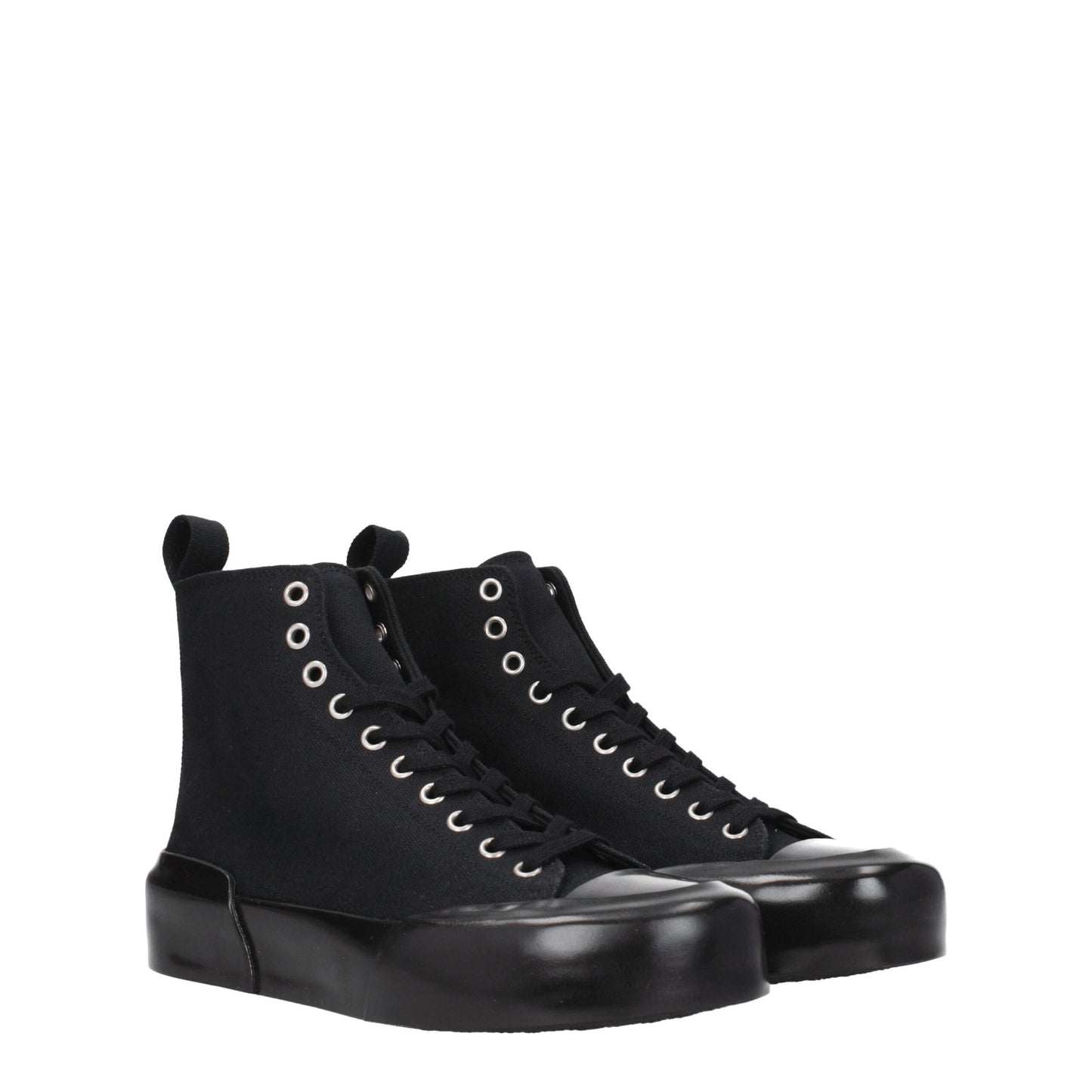 Jil Sander Black Fabric Sneakers