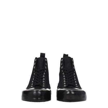 Jil Sander Black Fabric Sneakers