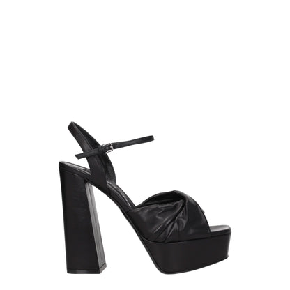 Sergio Rossi Black Leather Sandal