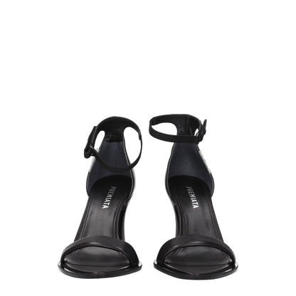 Premiata Black Leather Sandal