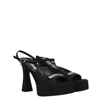 Karl Lagerfeld Black Fabric Sandal