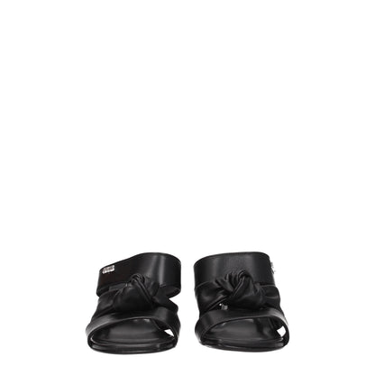 Karl Lagerfeld Black Leather Sandal