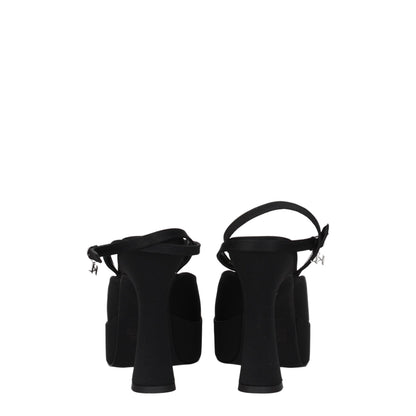Karl Lagerfeld Black Fabric Sandal
