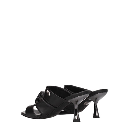 Karl Lagerfeld Black Leather Sandal