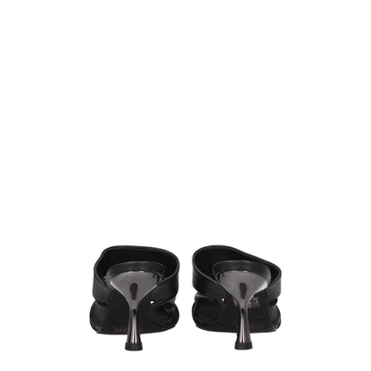 Karl Lagerfeld Black Leather Sandal